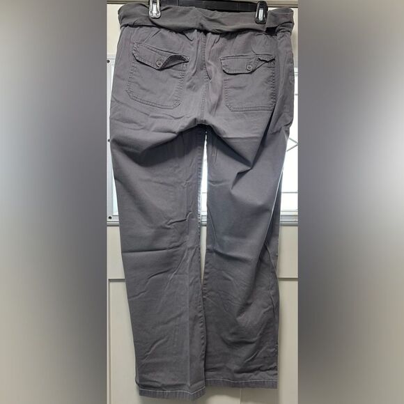 Oh Momma! Maternity Chinos Gray Under Belly (355) - Picture 3 of 5